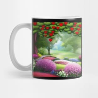 Valentine Wall Art - If hearts grew on trees - Unique Valentine Fantasy Planet Landsape - Photo print, canvas, artboard print, Canvas Print and T shirt Mug